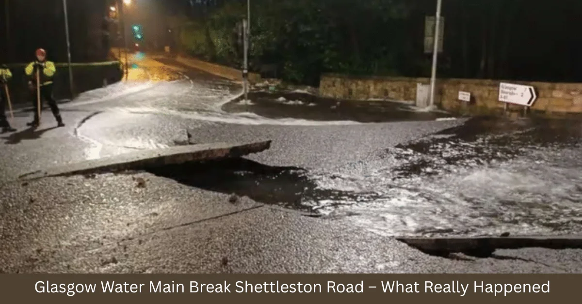 Glasgow Water Main Break Shettleston Road